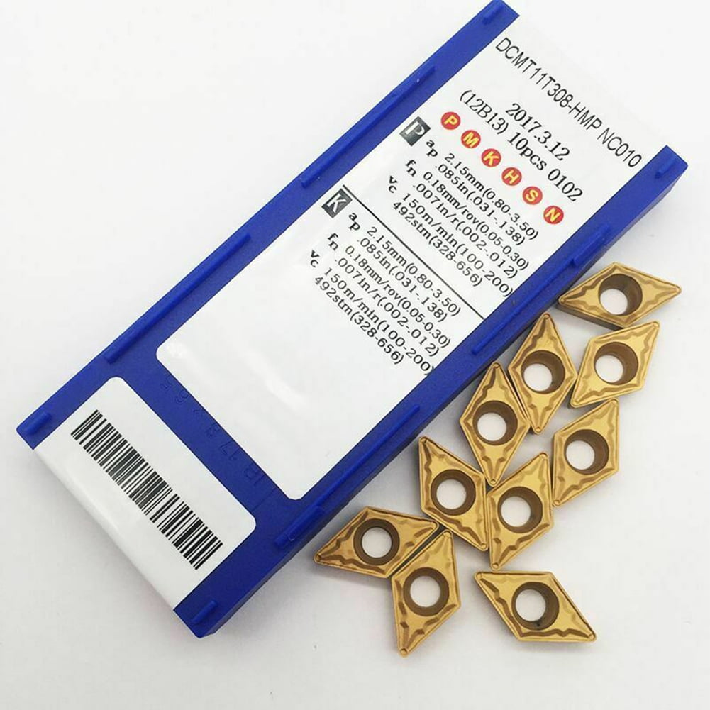 10 Inserts Carbure DCMT11T308-HMP NC010 - Pour Tour CNC, Acier Inoxydable | Inserts Meulage Précision - 9