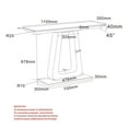 thumbnail image 4 of Contemporary MDF & Glass Console Table - Warm Grey, 4 of 8