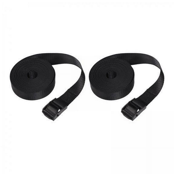 figatia 2x2Pcs Tie Down Straps Wear Resistant 2.5cmx1M Tensioning Belts Lashing Straps Black