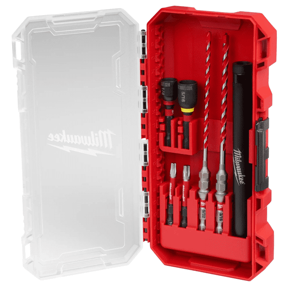 Milwaukee Tool 7PC SHOCKWAVE Impact Duty Carbide Hammer Drill Bit Concrete Screw Install Set