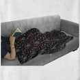 thumbnail image 6 of Octopus Soft Flannel Fleece Throw Blanket, Hand Drawn Ornamental Mermaid Sea-horse and Calmar Fairy-tale Character, Cozy Plush for Indoor and Outdoor Use, 70" x 90", Multicolor, by Ambesonne, 6 of 6