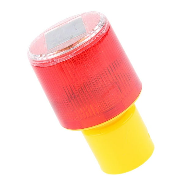 Luz de advertencia con energía solar Señal de forma forma forma de construcción roja 500 m de distancia visible Cola Luces de advertencia rojas