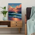 thumbnail image 5 of Qisvanset 12x16 Inch Crimson Moon Great Waves Canvas Print Wall Art, 5 of 5