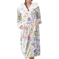 thumbnail image 1 of Jindong Robes en Peluche pour Femmes Robe en Polaire Longue Chaude Peignoir de Bain Veste de Détente Imprimée Robe de Confort Robes pour Femmes, 1 of 5