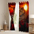 thumbnail image 4 of Feelyou 3D Leopard Wildlife Black Out Curtains, Jungle Cheetah Curtains Pack of 2 (42x63 Each), Romantic Anniversary Rose Bedroom Curtains, Black Out Curtains Decor, 4 of 7