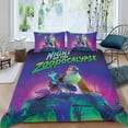thumbnail image 2 of Noche del Zoopocalipsis Conjunto de sábanas temático, trío de piezas, cómodo y amigable con la piel, diseño único, regalo de decoración para el hogar para familiares, amigos y fans, 90 cm * 190 cm, 2 of 6