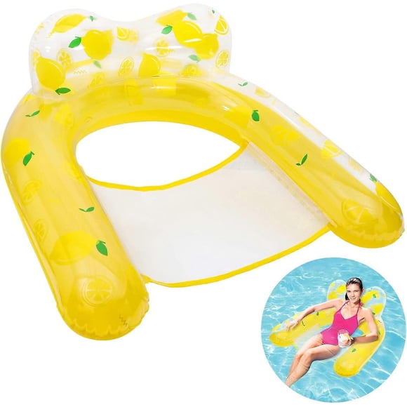 Yellow Floating Inflatable Hammock Buoys Inflatable Mattresses Floating Hammock Lounger Pool Accessories, Floating Hammock Inflatable Pool Float for A