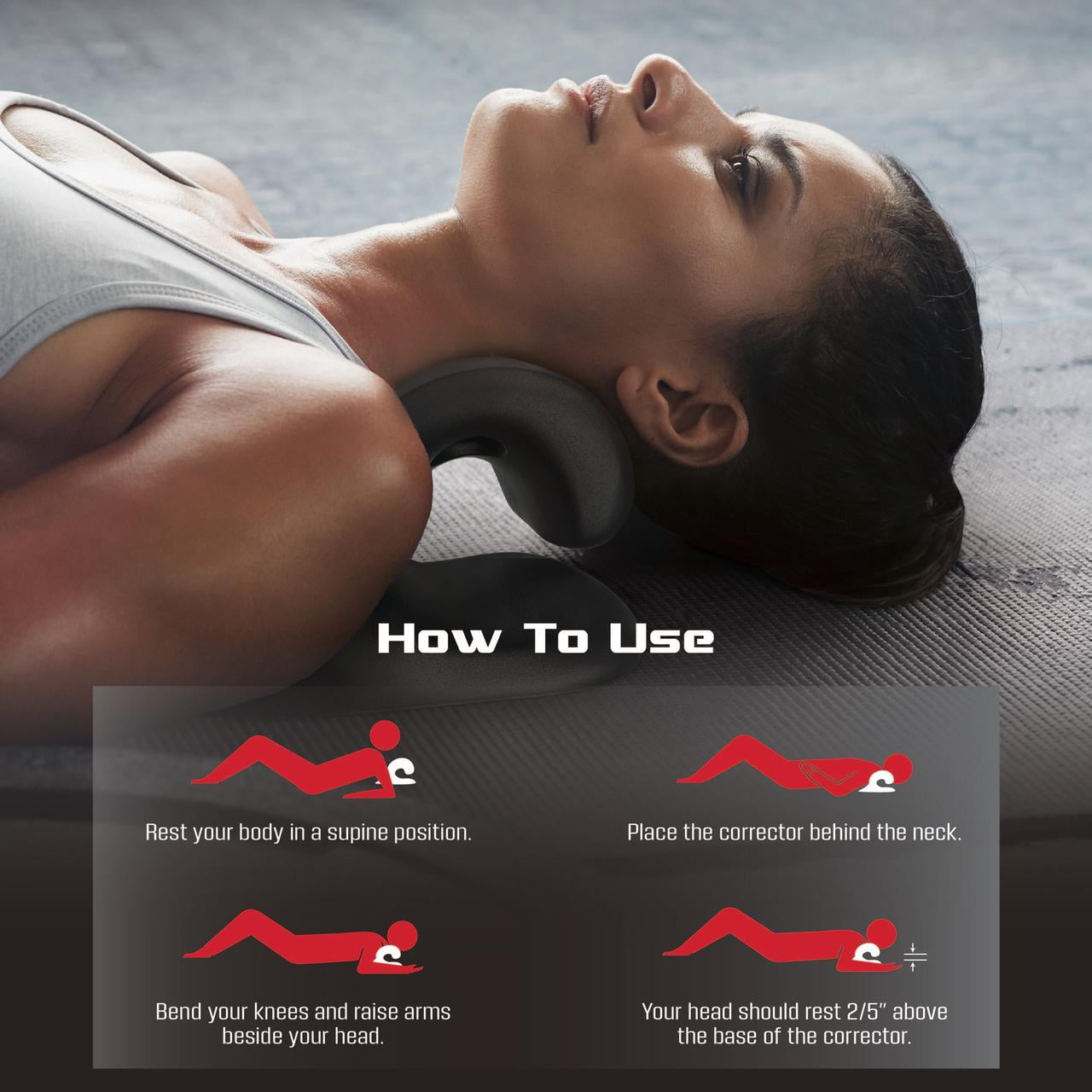 FitRx Neck Corrector Cervical Neck Pillow, Cervical Pillow for Neck Pain Relief