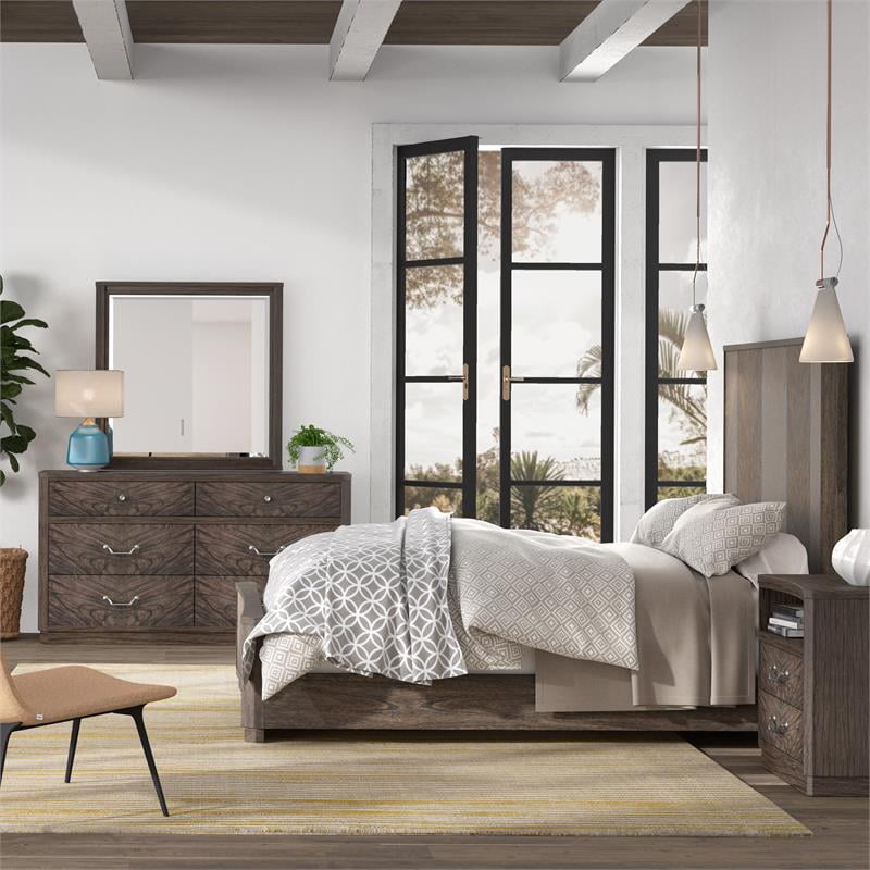 Silhouette Modern Espresso Wood Finish, Queen Bedroom Sets For Teenage Girl