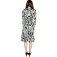 thumbnail image 4 of Women's Abstract Paintstroke Printed Fit and Flare Midi Length Dress, 4 of 4