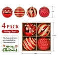 thumbnail image 5 of Alupssuc 6 Inch Oversized Christmas Ball Ornaments, Shatterproof Xmas Tree Decorations, Red & Gold, 4CT, 5 of 6