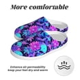 thumbnail image 6 of Picia Flower Happy Skull for Women's Lamb-hug Comfy Fleece House Slippers Memory Foam, Slip-on House Shoes Indoor Outdoor-37/38, 6 of 7