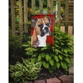 thumbnail image 2 of Boxer Red and Green Snowflakes Holiday Christmas Garden Flag, 2 of 2