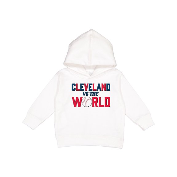 Inktastic Cleveland Vs. the World Blue and Red with Baseball Toddler Hoodie