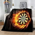 thumbnail image 4 of Fashion Dartboard Series Blanket Ice And Fire Soft Darts Pattern Portable Flannel Sofa Or Bed Dart Backboards, 4 of 5
