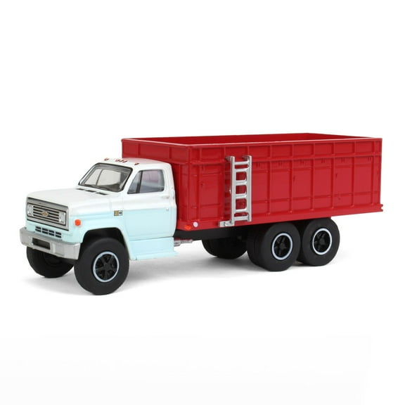 1/64 1983 Chevrolet C70 Tandem Grain Truck w/ Light Blue/White Cab & Red Bed 51433-D