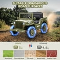 thumbnail image 6 of Ride on Cars for Boys, 12V Powered Kids Ride on Toys with Remote Control, Olive Green Electric Vehicles Ride on Truck with Headlights/Music, 6 of 7
