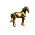 thumbnail image 2 of Copper Alloy Horse Statue Miniature Sculpture Style D, Golden Animal Micro Carved Decor for Home and Office, Feng Shui Ornament, 2 of 5