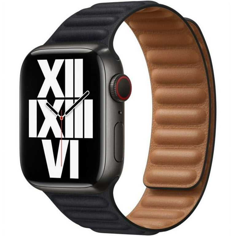 Genuine Apple Leather Link Midnight Apple Watch Band 45mm S
