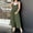 Army Green-B, variant on Stylish Women's Linen-Blend Romper Overalls - Soft Buttoned Jumpsuit with Adjustable Straps 2XL Orange