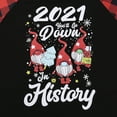 thumbnail image 6 of Christmas Parent-child Outfit  Cartoon Cap Letter Printing Plaid Long Sleeve Round Collar Sleepwear for Mother/Father/Children, 6 of 9
