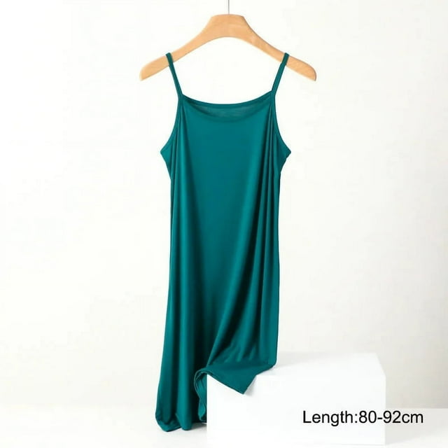 Combinaison Sans Couture en Soie Glacée pour Femmes Été Grande Taille Jupon Sans Manches Combinaison Intérieure Robes en Modal