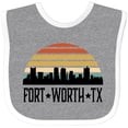 thumbnail image 3 of Inktastic Fort Worth Texas Skyline Retro Boys or Girls Baby Bib, 3 of 4