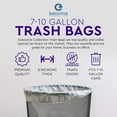 thumbnail image 2 of Clear 7-10 Gallon Trash Bags, 1,000 Bulk Pack - Medium Size Garbage Bin Liners for Office, Bedroom and Kitchen Wastebasket Cans - by Executive Collection, 2 of 4
