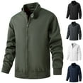 thumbnail image 4 of Quinlirra Mens Jackets Casual Men's Fashion Casual Solid Color Zipper Pockets Long Sleeve Hoodless Casual Outwear, 4 of 4