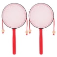 thumbnail image 1 of 2Pcs Chinese Style Drum-shaped Rattles Traditional Rattle-drums Hand Shaking Toys, 1 of 6