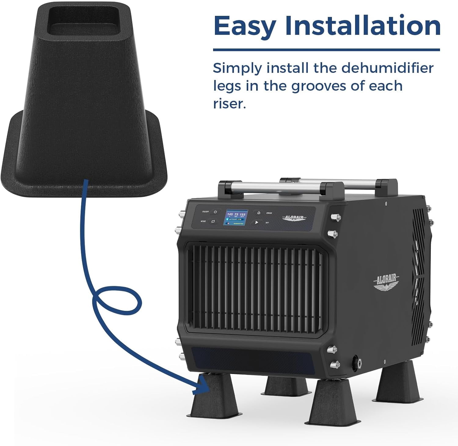 6 Inch Dehumidifier Risers - Heavy Duty Dehumidifier Lift Risers, Support Up to 2200 Lbs Dehumidifier Risers 4 Pieces, Black