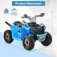 thumbnail image 3 of Gymax Kids Electric Ride On ATV Toy 6V Battery Powered Electric Vehicle Toy w/ Direction Control Blue, 3 of 9