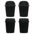 thumbnail image 7 of Afromy Trash Can, 4 Pack 10 Gallon Plastic Garbage Container Bin with Swing Top Lid, Black Waste Basket for Kitchen, Bathroom, Living Room, Office, 7 of 7