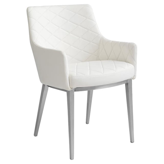 Sunpan Fauteuil Moderne de Course Poursuite, 22,5 Po x 21 Po, Blanc