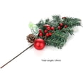 thumbnail image 2 of Dalrosia 5PCS Artificial Pine Picks, Artificial Red Berry Stems with Snow Flocked Holly Christmas Berries Pinecone Ball Branches Faux Berry Spray Sprigs Twigs Christmas Tree Decorations, 2 of 6