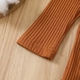 thumbnail image 4 of Baby Girls Long Sleeve Romper and Flared Trousers Clothing Sets Brown 12-18 Months, 4 of 9