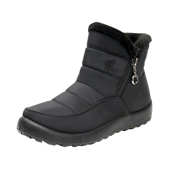 Jsaierl Womens Snow Boots Warm Ankle Booties Waterproof Comfortable Slip On Outdoor Faux Fur Lined Lining Winter Shoes for Women