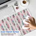 thumbnail image 4 of Long Mouse Pads for Desk,Pink and Blue Ethnic Style Feather Desk Mats on Top Of Desks, Desk Mouse Pad Extra Large with 3mm Non-Slip Base and Stitched Edge for Gaming,Work,Home 35.4"x15.7", 4 of 5