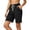 Black-shorts, variant on Womens Knit Shorts - Elastic Waist Bermuda Drawstring Long Shorts for Woman Casual Walking Workout Summer Outdoor Bottoms with Pockets