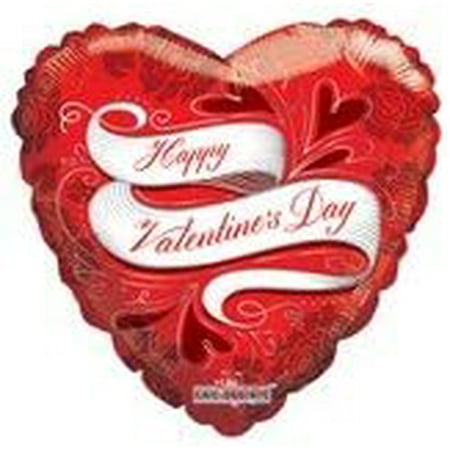 18" Valentine's Banner And Hearts Clear View