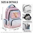 thumbnail image 5 of Xixirimido Cow Floral Blue Pink Print 17" School Backpack for Girls Multi-pocket Bookbags Large School Bag for Elementary Middle High School Students Back to School Supplies, 5 of 8