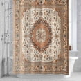 thumbnail image 2 of Vintage Farm Shower Curtain for Bathroom, Bohemian Style Orange Boho Farmhouse Retro Waterproof Cloth Fabric Bathroom Accessories Set with 12 Rust Proof Plastic Hooks, 36"x78", 2 of 9