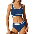 thumbnail image 1 of Girls Two Piece Swimsuit, Tankini Top with Soft Bra, Kids Sun Protection Rash Guard Swimwear Set, Quick Dry Polyester, for Pool Beach Swimming, 1 of 6