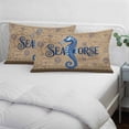thumbnail image 4 of Vintage Seahorse Pillow Covers 24"x36", Brown Nautical Anchor Bubbles Coastal Soft Brushed Microfiber Breathable Throw Pillow Covers, Decorative Pillowcase with Zipper for Couch Sofa Bedroom, 4 of 9
