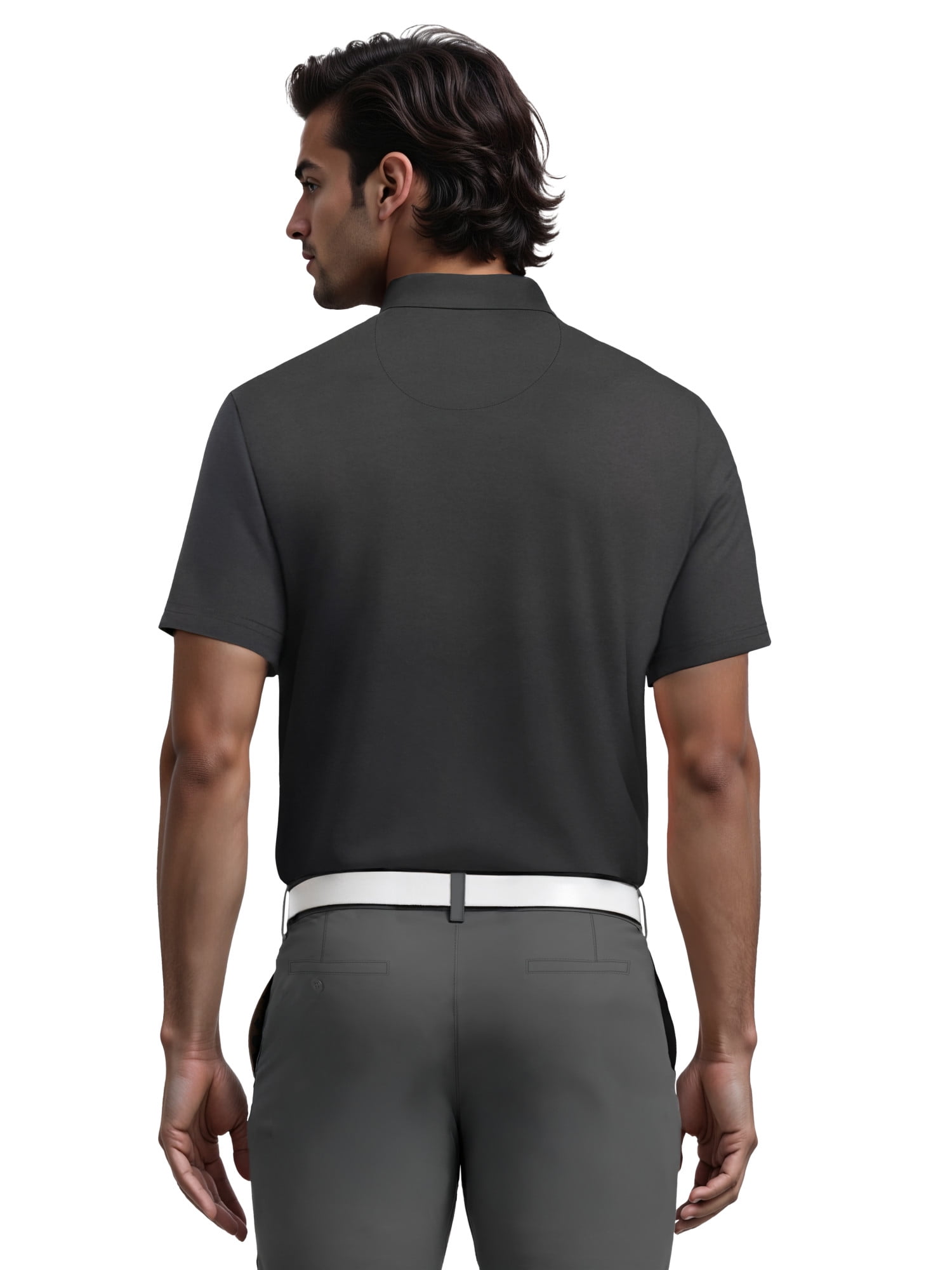 Ben Hogan Men's & Big Men's Assymetric Heather Printed Golf Polo, Sizes S-5XL