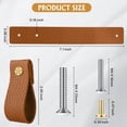 thumbnail image 2 of Qianfeng 12 Pack Leather Drawer Pulls for Dresser Cabinet & Furniture, Brown, 2 of 8