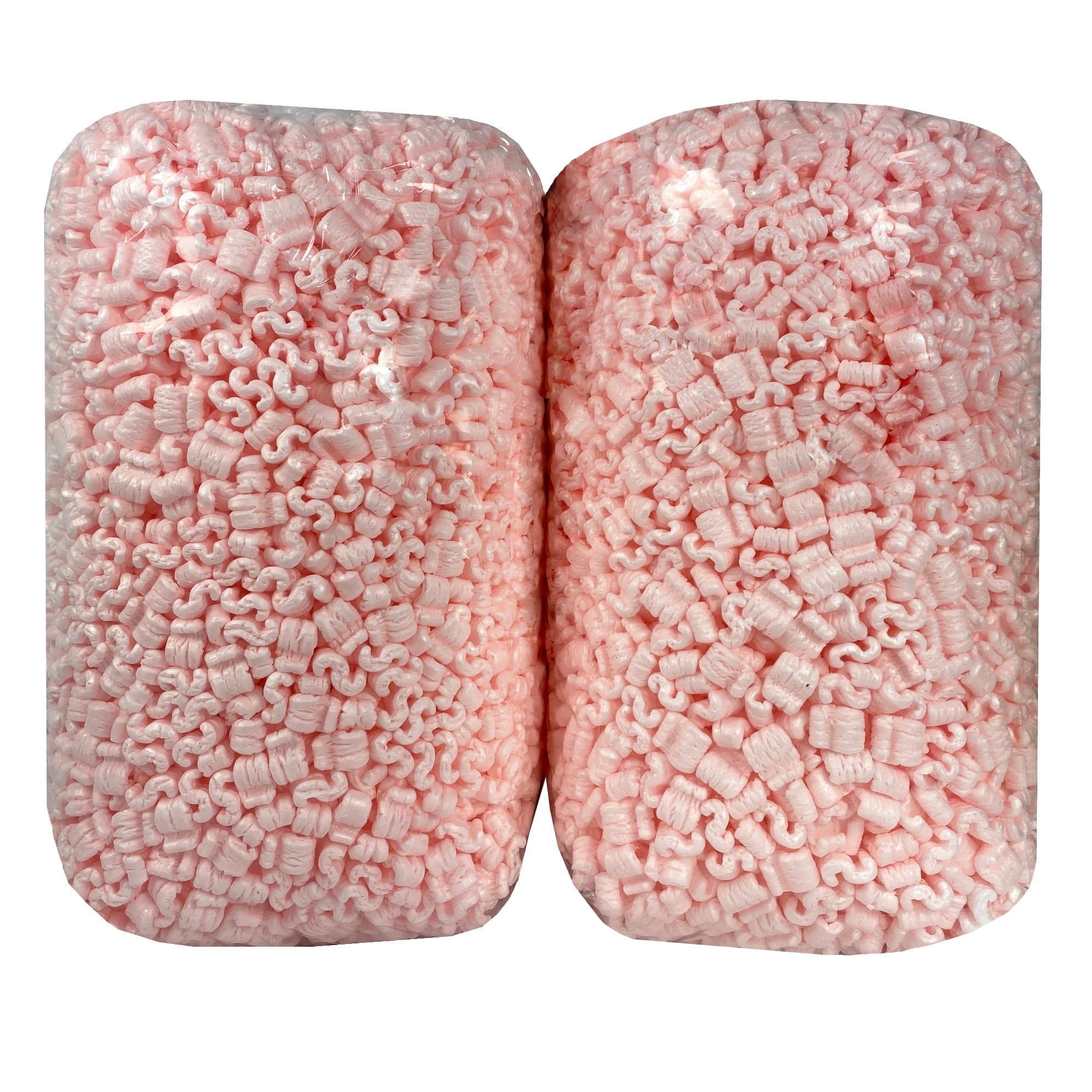 Emballage De Remplissage Anti-Statique (Arachides) 60 Gallons / 8 Pieds Cubes - Rose - 2 Sacs