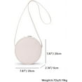 thumbnail image 2 of Circle Crossbody Bag for Women NYLON Circle Purse with Zipper Adjustable Knot Shoulder Straps, 2 of 8