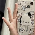 thumbnail image 2 of Sanrio-carcasa de teléfono móvil Pochacco de Anime, soporte de aire, HelloKitty Kuromi Melody Cinnamoroll, accesorios plegables telescópicos, regalo, 2 of 4