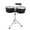 Black, variant on 13" & 14" Timbales Drum Set with Stand and Cowbell Percussion Instrument, Black